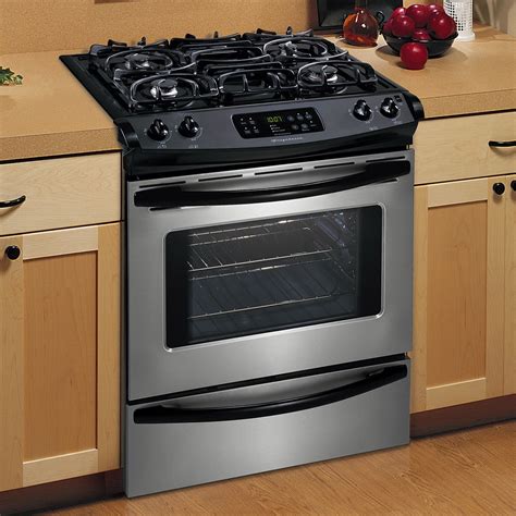 Frigidaire® 30Inch SlideIn Gas Range (Color Stainless) at